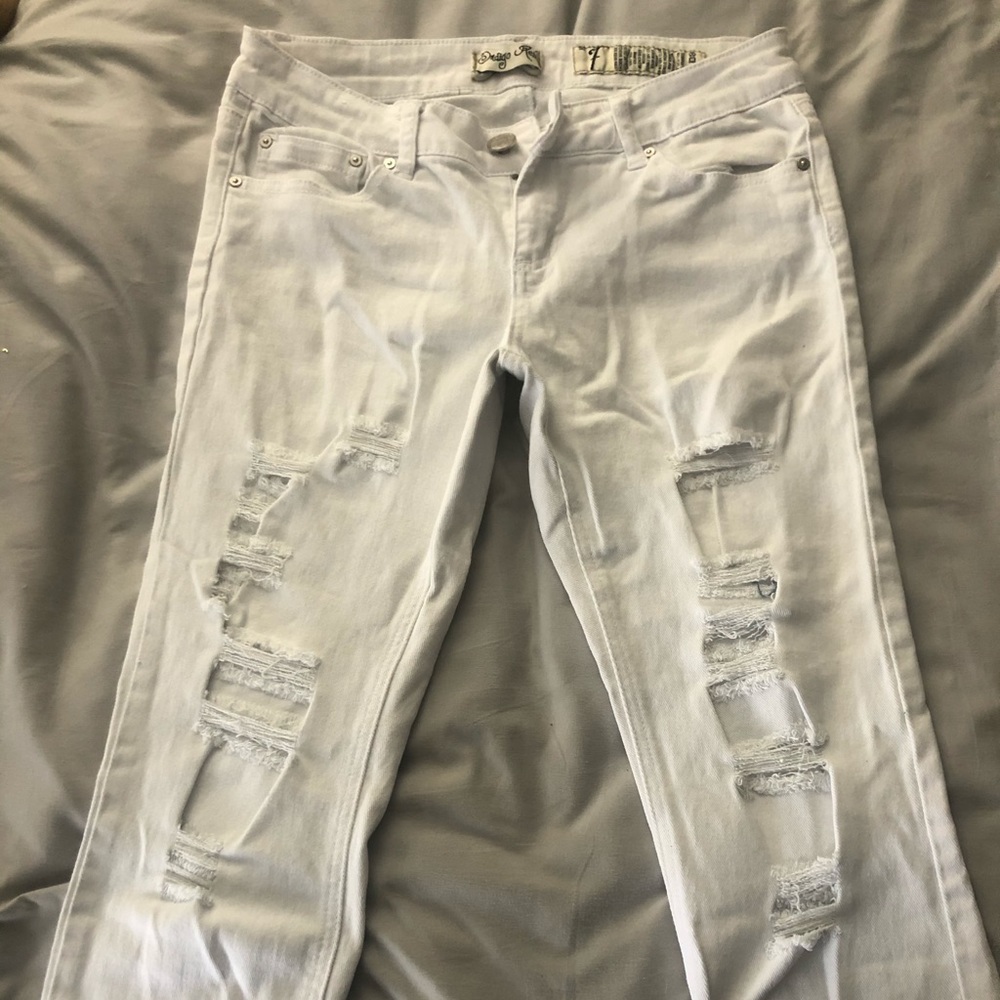 Indigo rein white jeans